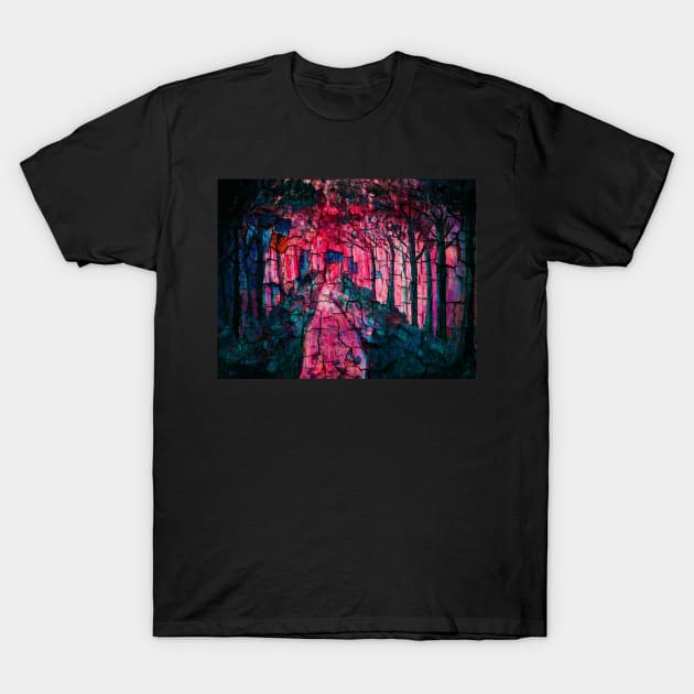 Pink Woods T-Shirt by teenamarie23art